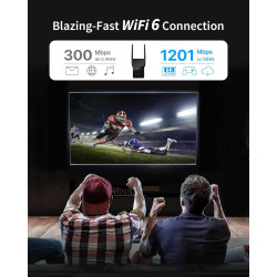BrosTrend Répéteur WiFi 6 AX1500, Amplificateur WiFi avec Port Gigabit | Double Bande 5GHz & 2.4GHz, Couverture jusqu'à 185m², C