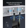 BrosTrend Répéteur WiFi 6 AX1500, Amplificateur WiFi avec Port Gigabit | Double Bande 5GHz & 2.4GHz, Couverture jusqu'à 185m², C