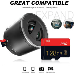 Lot de 2 128 Go Cartes Micro SD Classe 10 Haute Vitesse avec Adaptateur SD pour Tablette/Smartphone/Appareil Photo/autoradio/Con