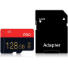 Lot de 2 128 Go Cartes Micro SD Classe 10 Haute Vitesse avec Adaptateur SD pour Tablette/Smartphone/Appareil Photo/autoradio/Con