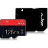 Lot de 2 128 Go Cartes Micro SD Classe 10 Haute Vitesse avec Adaptateur SD pour Tablette/Smartphone/Appareil Photo/autoradio/Con