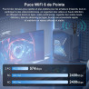 NEWFAST Tri-Bande Clé WiFi Puissante NF-U353, AXE5400 Cle USB WiFi 6E | 6GHz Adaptateur USB WiFi Support pour WPA3, USB 3.0 Port