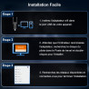 NEWFAST Tri-Bande Clé WiFi Puissante NF-U353, AXE5400 Cle USB WiFi 6E | 6GHz Adaptateur USB WiFi Support pour WPA3, USB 3.0 Port
