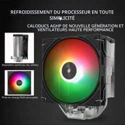 Thermalright assassin x 120r processeur numérique argb noir cpu, écran numérique top cover, tl-p12-s pwm quiet fan cpu, refroidi