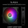 Thermalright assassin x 120r processeur numérique argb noir cpu, écran numérique top cover, tl-p12-s pwm quiet fan cpu, refroidi