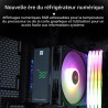 Thermalright assassin x 120r processeur numérique argb noir cpu, écran numérique top cover, tl-p12-s pwm quiet fan cpu, refroidi