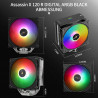 Thermalright assassin x 120r processeur numérique argb noir cpu, écran numérique top cover, tl-p12-s pwm quiet fan cpu, refroidi