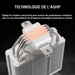 Thermalright Assassin X 120R Digital ARGB blanc CPU refroidisseur d'air, vitesse 2000RPM, 4 tuyaux thermiques,pour AM4/AM5, Inte