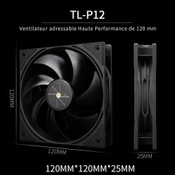 Thermalright assassin x 120r digital noir cpu cooler,couverture supérieure d'écran numérique,12cm quiet fan cpu air cooler,refro