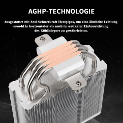 Thermalright Assassin X 120R Refroidisseur numérique pour CPU blanc, écran numérique, TL-P12W PWM Quiet Fan CPU, support AM4/AM5