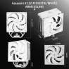 Thermalright Assassin X 120R Refroidisseur numérique pour CPU blanc, écran numérique, TL-P12W PWM Quiet Fan CPU, support AM4/AM5
