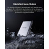 Lexar ES3 SSD Externe 512Go, SSD Portable USB 3.2 Gen2, PSSD, Vitesses de Lecture jusqu'à 1050 Mo/s et d'écriture jusqu'à 1000 M