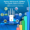 NEWFAST Répéteur WiFi Puissant RE523, AC1200 Amplificateur WiFi Puissant | 1 Port Ethernet, Couvre jusqu'à 100 m², Repetiteur Wi