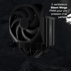 be quiet! Dark Rock Elite ventirad radiateur, 2x ventilateur Silent Wings 135 mm PWM, sélecteur de vitesse permettant de bascule