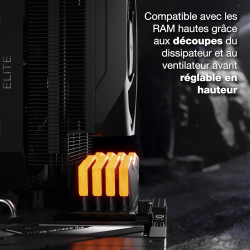 be quiet! Dark Rock Elite ventirad radiateur, 2x ventilateur Silent Wings 135 mm PWM, sélecteur de vitesse permettant de bascule