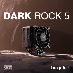 be quiet! Dark Rock 5 ventirad, puissance de refroidissement extrême, 6 caloducs haute performance, ventilateur Silent Wings 4 1