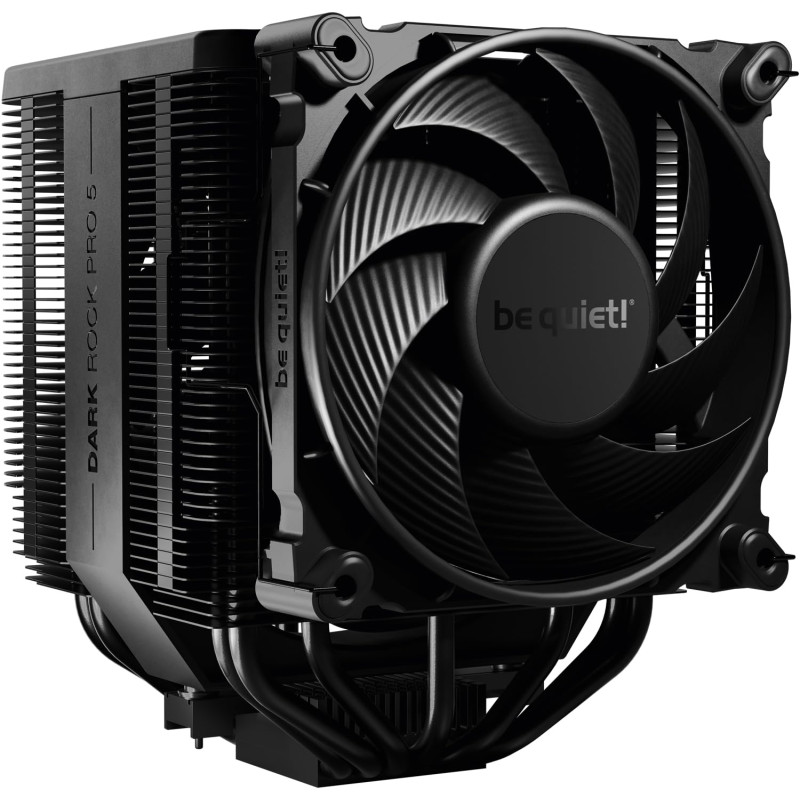 be quiet! Dark Rock Pro 5 ventirad radiateur, 7 caloducs haute performance, 2 ventilateurs Silent Wings PWM, un sélecteur de Vit