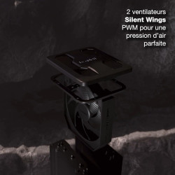 be quiet! Dark Rock Pro 5 ventirad radiateur, 7 caloducs haute performance, 2 ventilateurs Silent Wings PWM, un sélecteur de Vit