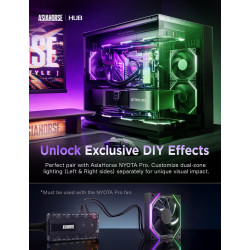 AsiaHorse UMBRA ARGB PWM Hub de ventilateur pour boîtier PC, contrôleur ARGB PC ARGB 10 ports 5 V 3 broches avec logiciel exclus