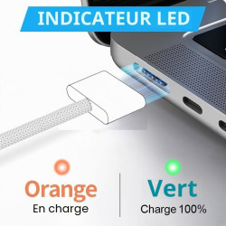 Chargeur Mac Book Air Pro, 70W USB-C vers Magnétique 3 Chargeur M5/M4/M3/M2 | Compatible avec MacBook Air 13/15 pouces (2022–202
