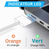Chargeur Mac Book Air Pro, 70W USB-C vers Magnétique 3 Chargeur M5/M4/M3/M2 | Compatible avec MacBook Air 13/15 pouces (2022–202