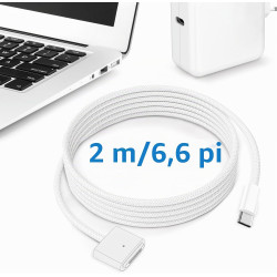 Chargeur Mac Book Air Pro, 70W USB-C vers Magnétique 3 Chargeur M5/M4/M3/M2 | Compatible avec MacBook Air 13/15 pouces (2022–202