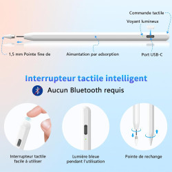 Stylo Tablette Tactile Universel pour Android et iOS | Stylet pour Tablette Compatible avec iPhone, Samsung, Huawei, Lenovo, Xia
