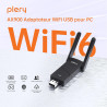 Clé wifi 6 ax900 adaptateur usb sans fil pour pc double bande 5ghz 2.4ghz bleutooth 5.3 puissante antenne à gain élevé cryptage 