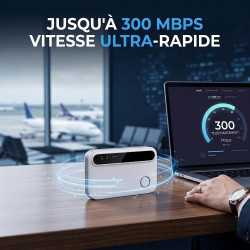 Routeur 5G Pocket WiFi débloqué sans abonnement, Modem 5G/4G Haut débit Compatible Carte SIM, Hotspot Mobile WiFi 6 Multi-appare