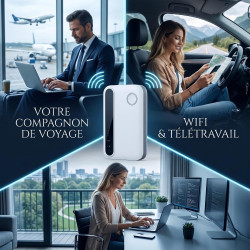 Routeur 5G Pocket WiFi débloqué sans abonnement, Modem 5G/4G Haut débit Compatible Carte SIM, Hotspot Mobile WiFi 6 Multi-appare