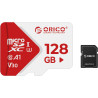 ORICO TF30 Carte Micro SD 128 Go + Adaptateur, 100 Mo/s, 4K, Full HD | A1, C10, V30, U3,UHS-I, Carte Mémoire microSDXC, Carte TF