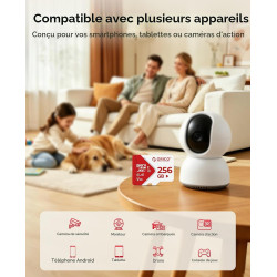 ORICO TF30 Carte Micro SD 128 Go + Adaptateur, 100 Mo/s, 4K, Full HD | A1, C10, V30, U3,UHS-I, Carte Mémoire microSDXC, Carte TF