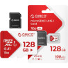 ORICO TF30 Carte Micro SD 128 Go + Adaptateur, 100 Mo/s, 4K, Full HD | A1, C10, V30, U3,UHS-I, Carte Mémoire microSDXC, Carte TF