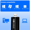 Clé WiFi 1300 Mbps, Clé USB WiFi Dual Band pour PC/Desktop, Adaptateur WiFi USB 3.0 avec Antenne WiFi High Gain, Dongle WiFi Com