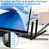 Clé WiFi 1300 Mbps, Clé USB WiFi Dual Band pour PC/Desktop, Adaptateur WiFi USB 3.0 avec Antenne WiFi High Gain, Dongle WiFi Com