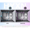 H3(2026) Boitier PC ATX– Préinstallé 6 Ventilateurs PWM ARGB Miroir Infini, Supporter radiateur 360 mm,Boîtier PC ATX à Double C