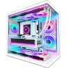 H3(2026) Boitier PC ATX– Préinstallé 6 Ventilateurs PWM ARGB Miroir Infini, Supporter radiateur 360 mm,Boîtier PC ATX à Double C