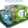 2026 Nouveau EITEYI Répéteur WiFi Puissant 300Mbps, Amplificateur WiFi Puissant 2.4GHz WiFi Extender Range Booster WiFi avec WPS