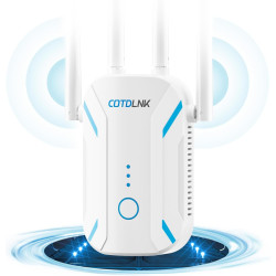 2026 COTDLNK Répéteur WiFi Puissant Amplificateur WiFi 1200Mbps | avec PA intégré | Double Bande 5GHz et 2,4GHz | Amplificateur 