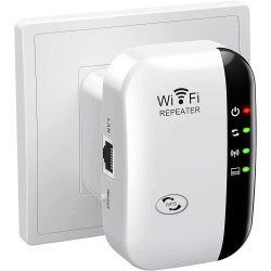 2026 Nouveau Répéteur WiFi Puissant 300Mbps, Amplificateur WiFi Puissant 2.4GHz WiFi Extender Range Booster WiFi avec WPS Protec