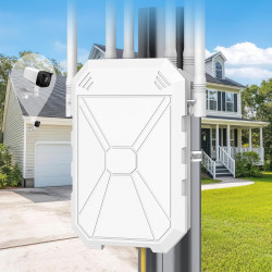 Répéteur Wi-FI extérieur N300 avec 6 antennes, amplificateur WiFi extérieur Longue Distance, IP67 résistant aux intempéries, PoE