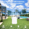 AC1200 Repeteur WiFi Puissant Exterieur, 5GHz & 2.4GHz Amplificateur WiFi Exterieur Point D'accès WiFi avec 6 Antennes, IP67 RéS