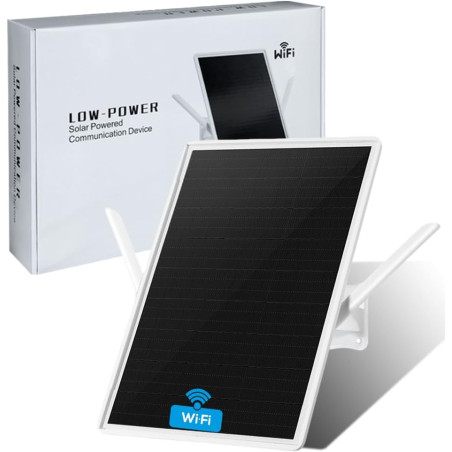 Repeteur WiFi Solaire Batterie Exterieur sans Fil, Puissant Amplificateur WiFi Couvre100-mètres, Outdoor répéteur WiFi Extender 