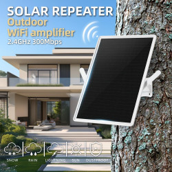 Repeteur WiFi Solaire Batterie Exterieur sans Fil, Puissant Amplificateur WiFi Couvre100-mètres, Outdoor répéteur WiFi Extender 
