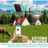 Repeteur WiFi Solaire Batterie Exterieur sans Fil, Puissant Amplificateur WiFi Couvre100-mètres, Outdoor répéteur WiFi Extender 