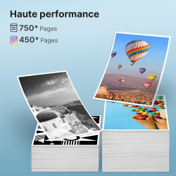 302 XL 302XL Cartouches d'encre Remplacement pour Cartouche HP 302 XL Noir et Couleur pour HP Envy 4520 4525 4521 4524 4527 Desk