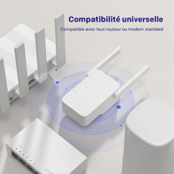 STRONG Répéteur WiFi 6 AX3000, Amplificateur WiFi Double Bande | 3000 Mbps, WiFi 6, Double Bande, Répéteur WiFi, Port Ethernet G