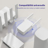 STRONG Répéteur WiFi 6 AX3000, Amplificateur WiFi Double Bande | 3000 Mbps, WiFi 6, Double Bande, Répéteur WiFi, Port Ethernet G