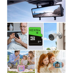 KEXIN Carte Micro SD 8 Go MicroSDHC UHS-I Classe 10 Mini SD Carte mémoire pour Smartphone, Tablette, Appareil Photo