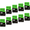 KEXIN Lot de 10 Cartes Micro SD 8 Go MicroSDHC UHS-I Classe 10, Mini Carte SD, Carte mémoire pour Smartphone, Tablette, Appareil